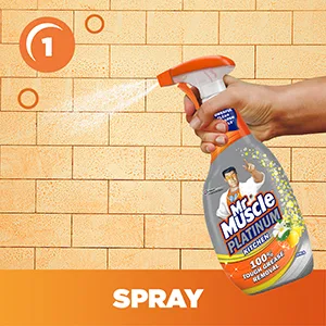 Mr Muscle Kitchen Cleaner Platinum Antibacterial Kitchen Spray Citrus Pack of 6 (6 x 750 ml) Antibac Kitchen Spray: Pack of 6 - product information 5