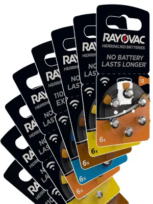 Rayovac Acoustic Zinc Air Hearing Aid Batteries Size 312 SU Brown Tab Pack of 60 - hearing aid