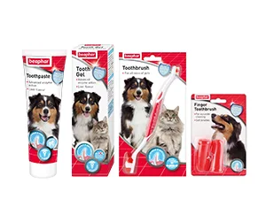 Beaphar | Finger Toothbrush | Dental Care For Dogs & Cats | For Accurate Cleaning | Soft Bristles | Ideal for Sensitive Pets | 2 Pack Red Regular - Brushing Items