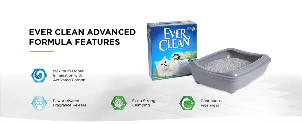 Ever Clean Clumping Cat Litter Extra Strong Clumping Cat Litter Scented for Long-lasting freshness 10L Scented 10000 ml (Pack of 1) - Ever Clean Extra Strong Clumping Scented