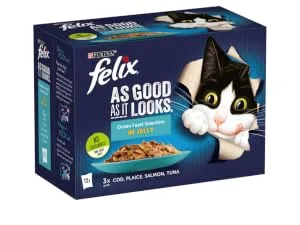 Felix Soup Cat Food Fish Selection Tender Strips 6 48g Pack of 8 Fish Selection 2.74 kg (Pack of 1) - AGAIL