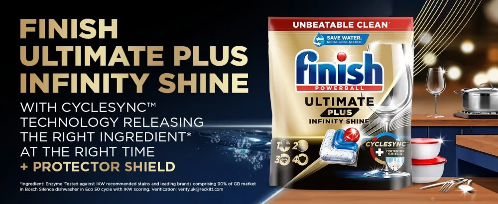 Finish Ultimate Plus Infinity Shine Dishwasher Tablets bulk | Scent : Lemon | Size: Total 105 Dishwasher Tabs |For Unbeatable* Clean and Diamond Shine 105 count (Pack of 1) - product information 1