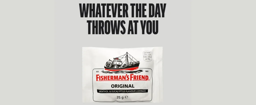 Fisherman's Friend Original Extra Strong Menthol & Eucalyptus Lozenges Pack of 8 (25 g) 25 g (Pack of 8) - whatever the day throws at you