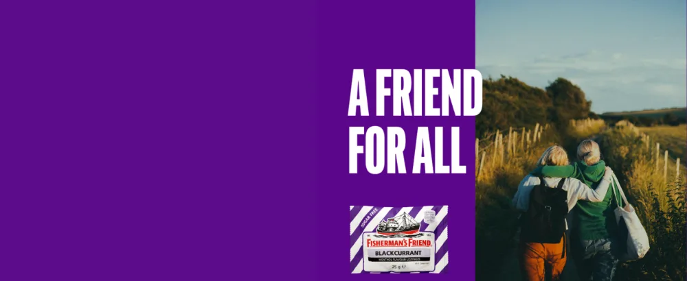 Fisherman s Friend Blackcurrant Lozenges Sugar Free Extra Strong Menthol Throat Lozenges Pack of 8 (25 g) - A FRIEND FOR ALL