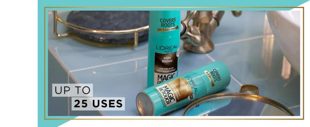 L'Or al Magic Retouch Instant Root Concealer Spray Ideal for Touching Up Grey Root Regrowth 75 ml Colour: Dark Brown DARK BROWN 75 ml (Pack of 1) - can be used for up to 25 uses