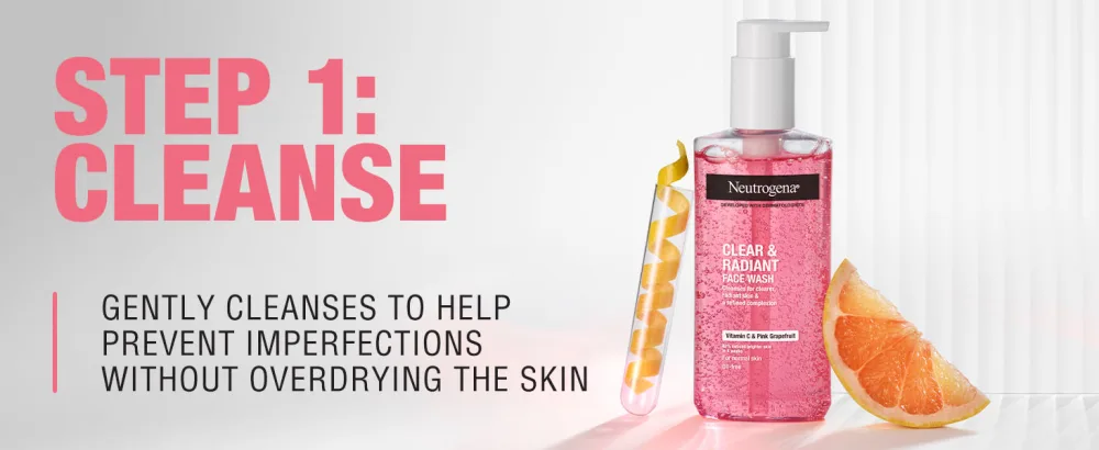 NEUTROGENA Clear & Radiant Face Scrub Purifying & Brightening Oil-Free Daily Exfoliator with Vitamin C and 0.5% Salicylic Acid - 150 ml Pack of 1 - face wash