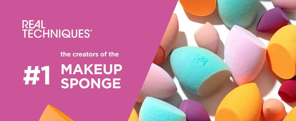 Real Techniques Miracle Complexion Sponge Makeup Blending Sponge For Liquid and Cream Foundation Offers Light To Medium Coverage Natural Dewy Makeup Orange Sponge Latex-Free Foam 1 Count - Real Techniques Sponge 1566
