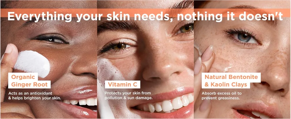 Simple Protect 'N' Glow Triple Protect Moisturiser SPF 30 40ml 40 ml (Pack of 1) Triple Protect Moisturiser - Ginger Root brightens skin, Vitamin C offers sun damage protection, Natural Clays absorb excess oil