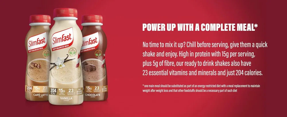 SlimFast Leak Proof Shaker Bottle with Storage Compartment 500 ml - slimfast