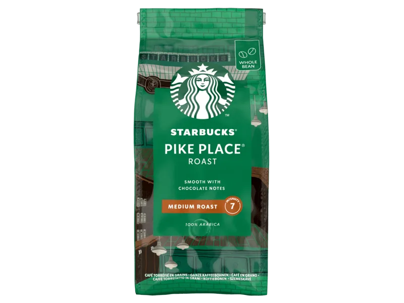STARBUCKS Pike Place Roast Single-Origin Colombia Whole Bean Coffee 450g (Pack of 4) - Pike Place