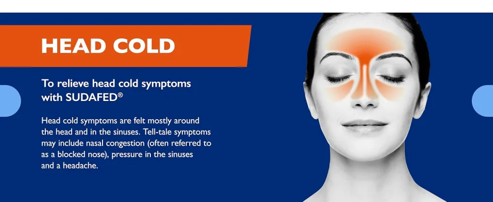 Sudafed Congestion & Headache Relief Max Strength Capsules Targets Blocked Nose Pressure Heavy Head Relieves Congestion and Headache with Maximum Strength formula pack of 16 - sudafed