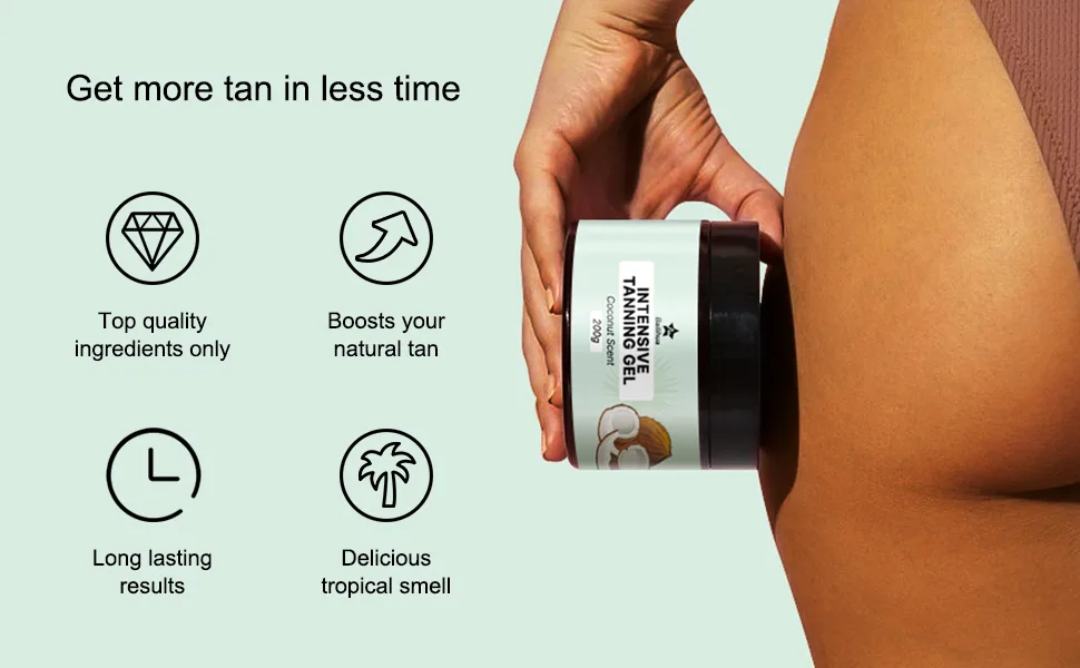 Tanning Accelerator Tanning Gel Accelerator Cream (Coconut) Coconut 200 g (Pack of 1) - TAN Accelerator