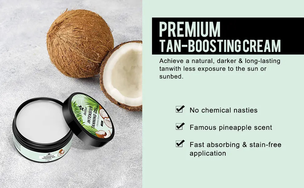 Tanning Accelerator Tanning Gel Accelerator Cream (Coconut) Coconut 200 g (Pack of 1) - TANNING GEL