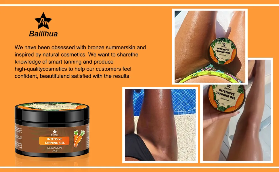 Tanning Accelerator Tanning Gel Accelerator Cream Tanning Accelerator for Sun (carrot) Carrot 200 g (Pack of 1) - product information 2