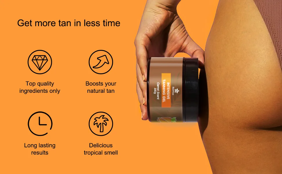 Tanning Accelerator Tanning Gel Accelerator Cream Tanning Accelerator for Sun (carrot) Carrot 200 g (Pack of 1) - product information 3