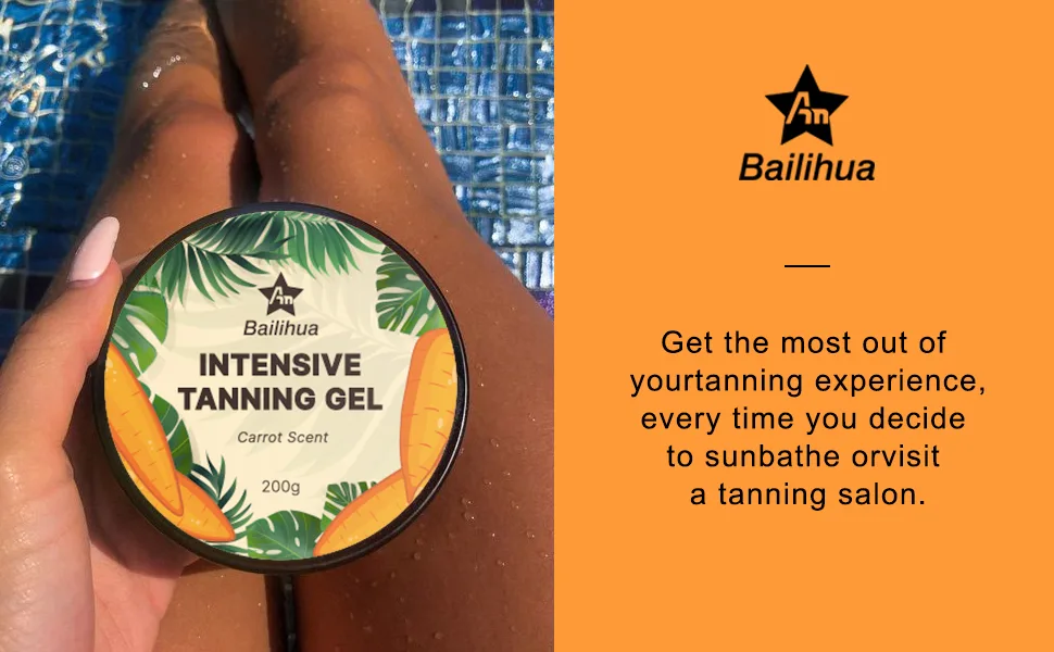 Tanning Accelerator Tanning Gel Accelerator Cream Tanning Accelerator for Sun (carrot) Carrot 200 g (Pack of 1) - tanning gel