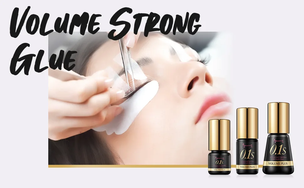 Volume Plus 0.1s Fast Drying Retention 8 WEEKS Eyelash Black Glue Eyelash Extension Glue Individual Lash Extensions for Professionals Used 2ml 2 ml (Pack of 1) - product information 1