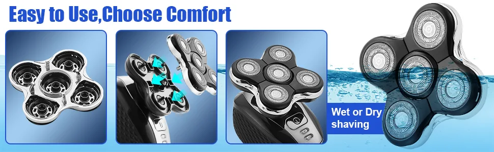 Shaver Replacment Heads Compatible with Balder RX5 Head Shaver (3 Count) - product information 7