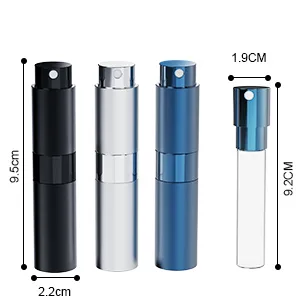 Darbermu 8ML Travel Perfume Atomiser Bottles 3 PCS Mini Portable Perfume Atomiser Refillable Spray Bottles Aftershave Atomiser Empty Travel Bottles with Funnel and Refill Pump for Travel Vacation Blue - perfume bottle