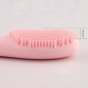 5pack Dog Toothbrush Double-Sided Soft Silicone Gentle Dental Brushes kit with Curved Long Handle Dog toothbrushes Red - dog toothbrush