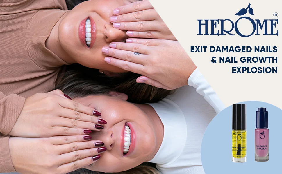 Combi-Pack Herome Exit Damaged Nails & Nail Growth Explosion - restores and improves the condition of the nails & ensures healthy nail growth - 2 * 7ml. - E72523 - Header_970x600