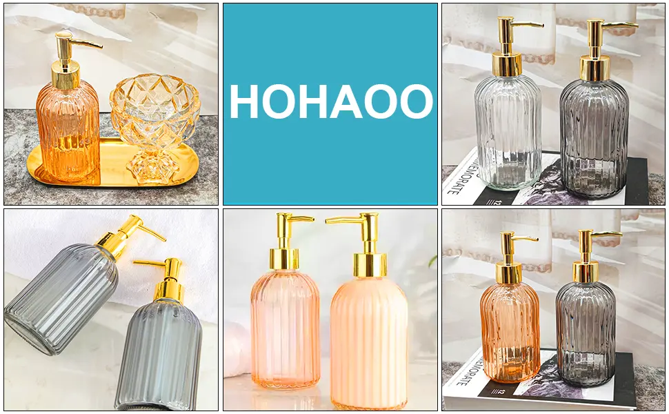 Versatile Glass Soap Dispenser Bottle with Pump 14 Oz Dripless Pump Bottle Refillable Liquid Hand Jar Dispenser for Bathroom Countertop Kitchen Laundry Room(Clear 2 Pack) - battle