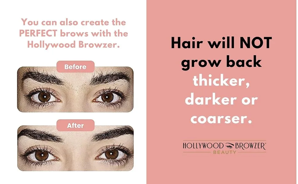 Hollywood Browzer Dermaplaning Tool for Face Eyebrow Shaping Removing Unwanted Hair Exfoliating Tool for Women Duo Pack (Duo Black) - product information 5