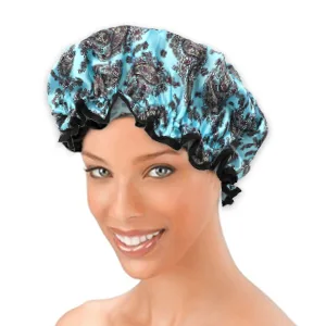 KissDate 3 Packs Double layer Shower Cap Waterproof Elastic Bath Cap for Women Shower Spa Salon (Multicolor-2) - product information 8