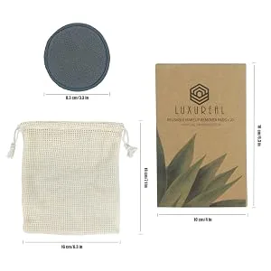 Luxureal Reusable Makeup Remover Pads 20 Packs Washable Bamboo Cotton Pads with Mesh Laundry Bag for All Skin Types - product information 5