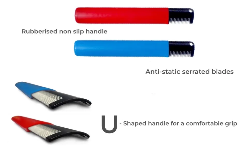 Masterclip ( 2 Pack ) Stripping Knife for Dogs & Pets Professional Hand Stripping Combs for Dog Grooming & De Shedding - Coarse & Fine Hair Coats - Stripping knife for pets