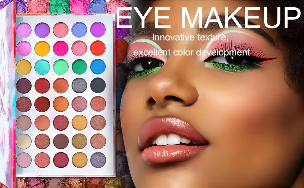 All-In-One Makeup Kit 35 Pcs Complete Makeup Gift Set Full Kit Combination with Eyeshadow Blush Lipstick Concealer etc Essential Starter Bundle for Women Pro Multi-purpose Beauty Cosmetic Set#1 35PCS - 40 colors eyeshadow palette matched with rainbow-like coordinated shades, has matte, nude shades