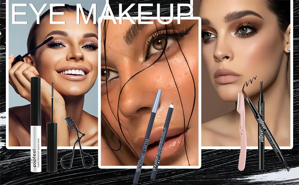 All-In-One Makeup Kit 35 Pcs Complete Makeup Gift Set Full Kit Combination with Eyeshadow Blush Lipstick Concealer etc Essential Starter Bundle for Women Pro Multi-purpose Beauty Cosmetic Set#1 35PCS - Eye makeup full set, includes mascara, eyeliner, eyebrow pencil, Eyelash curler