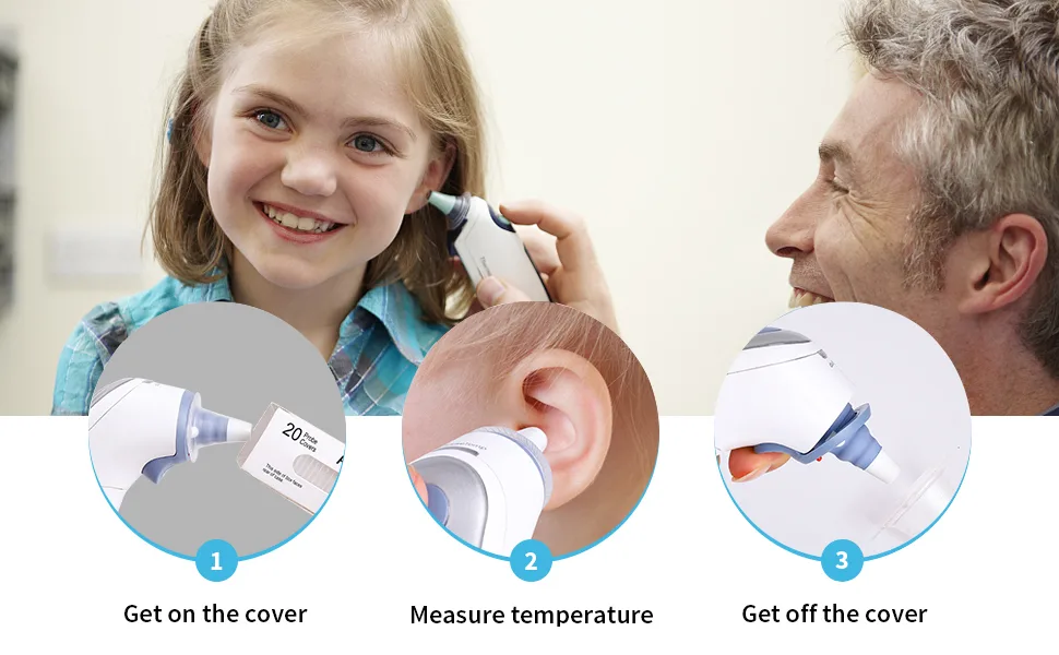 200 Pcs Ear Thermometer Probe Covers Refill Caps Replacement Lens Filter Protector for All Braun Thermometer Models 200pcs - The right way to use the ear thermometer covers