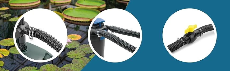 Pisces 12mm (0.5 inch) Black Pond Corrugated Flexible Hose Pipe - 5m Roll 5 12mm (0.5 inch) - uses
