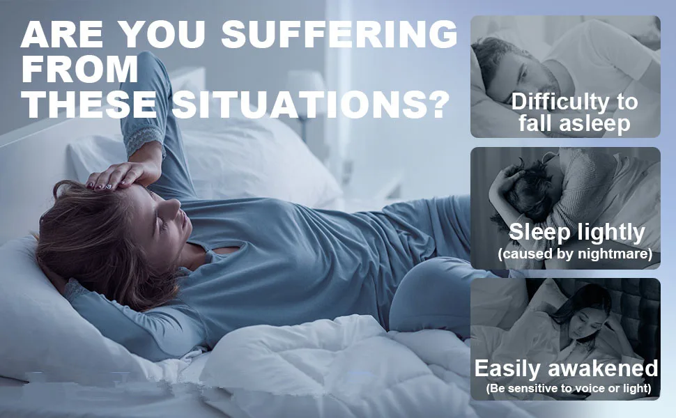 CES Device Stim Device Sleep Instrument Sleep Aid Device with 3 Modes Brain Massage Adjust Heart Rate Relieve Headache Attention Anxiety Relief Items Improve Deep Sleep - Sleep Aid