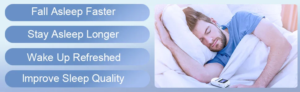 CES Device Stim Device Sleep Instrument Sleep Aid Device with 3 Modes Brain Massage Adjust Heart Rate Relieve Headache Attention Anxiety Relief Items Improve Deep Sleep - Sleep Aid Device