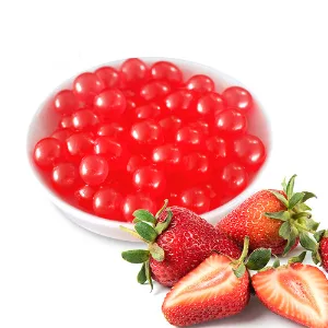 Tanoshiya Popping Boba Fruit Flavour Bursting Bubbles 1.3kg | Tapioca Pearl (Strawberry (Pack of 1)) - Strawberry Flavour Popping Boba Pearls Tapioca Pearls Tea Boba
