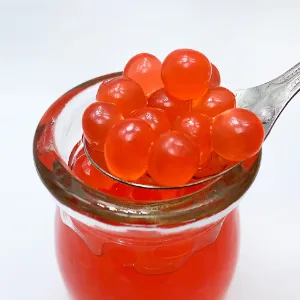 Tanoshiya Popping Boba Fruit Flavour Bursting Bubbles 1.3kg | Tapioca Pearl (Strawberry (Pack of 1)) - Strawberry Flavour Popping Boba Pearls Tapioca Pearls Tea Boba