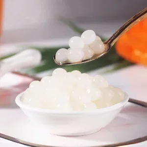 Tanoshiya Lychee Popping Boba Pearls for Bubble Tea Dessert Toppings Cocktails - 1.3KG (Pack of 6) - prep and usage