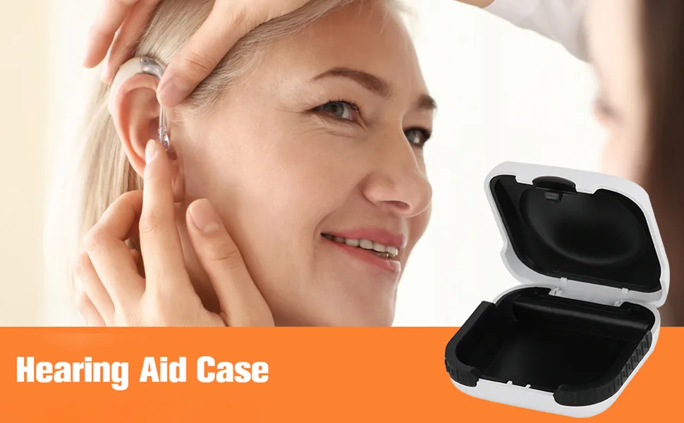 Hearing Aid Case Portable Hearing Aid Storage Case Compact Hearing Aid Storage Box Hearing Aid Protector for Hearing Aids Protective - Hearing Aid Case