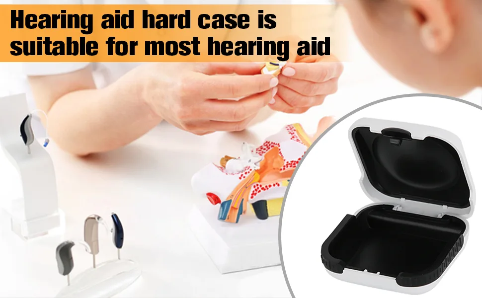 Hearing Aid Case Portable Hearing Aid Storage Case Compact Hearing Aid Storage Box Hearing Aid Protector for Hearing Aids Protective - Hearing Aid Case