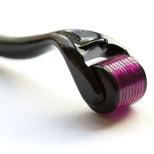 Derma Roller Boolavard TM + FREE Travel Case - Titanium Alloy Micro Needle Roller - 540 Needles-Best Skin Roller 1.0 mm - Derma