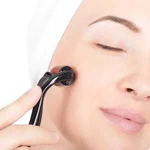 Derma Roller Boolavard TM + FREE Travel Case - Titanium Alloy Micro Needle Roller - 540 Needles-Best Skin Roller 2.5 mm - Derma