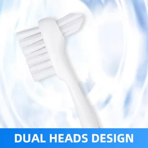 Chargenyang Denture Brush Dual Head Toothbrushes Hard Denture Cleaning Brush Denture Toothbrush Cleaning Brush False Teeth Brush Toothbrush(3PACK) - product information 4