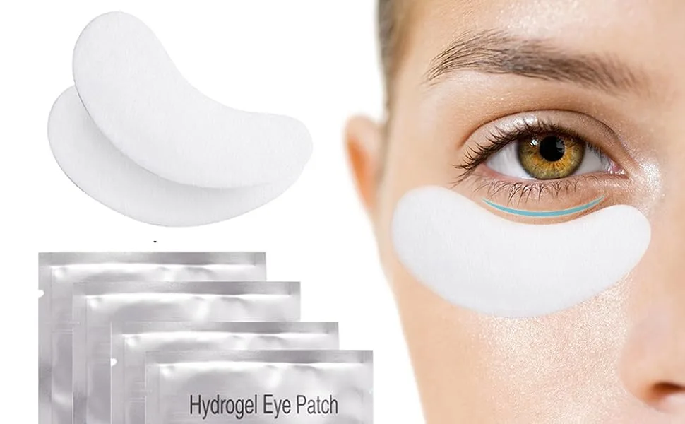 Chargenyang Under Eye Gel Pads Eyelash Extension Pads Lint Free DIY False Eyelash Lash Extension Makeup Eye Gel Patches Pack (100 Pair) - product information 2