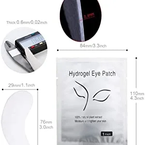 Chargenyang Under Eye Gel Pads Eyelash Extension Pads Lint Free DIY False Eyelash Lash Extension Makeup Eye Gel Patches Pack (100 Pair) - product information 4