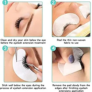 Chargenyang Under Eye Gel Pads Eyelash Extension Pads Lint Free DIY False Eyelash Lash Extension Makeup Eye Gel Patches Pack (100 Pair) - product information 6