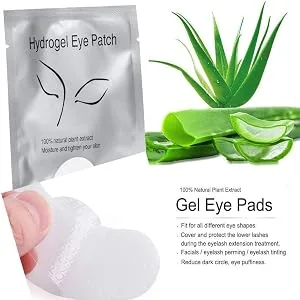 Chargenyang Under Eye Gel Pads Eyelash Extension Pads Lint Free DIY False Eyelash Lash Extension Makeup Eye Gel Patches Pack (100 Pair) - product information 7