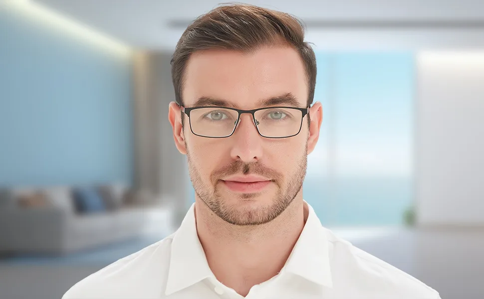 Amcedar 5-Pack Reading Glasses Men Metal Frame Rectangle Style Stainless Steel Material Spring Hinges Includes Computer Readers +1.00 +1.00 Magnification (Pack of 5) 5 Pairs Mix - Reading Glasses