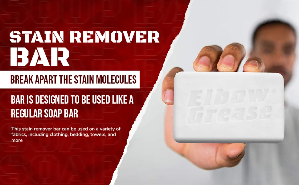 Stain Remover Bar - Soap Bar Laundry Fabric Clothes Stubborn Stain Remover Enzymatic Action -No Bleach- Pack of 3-100gm - product information 2